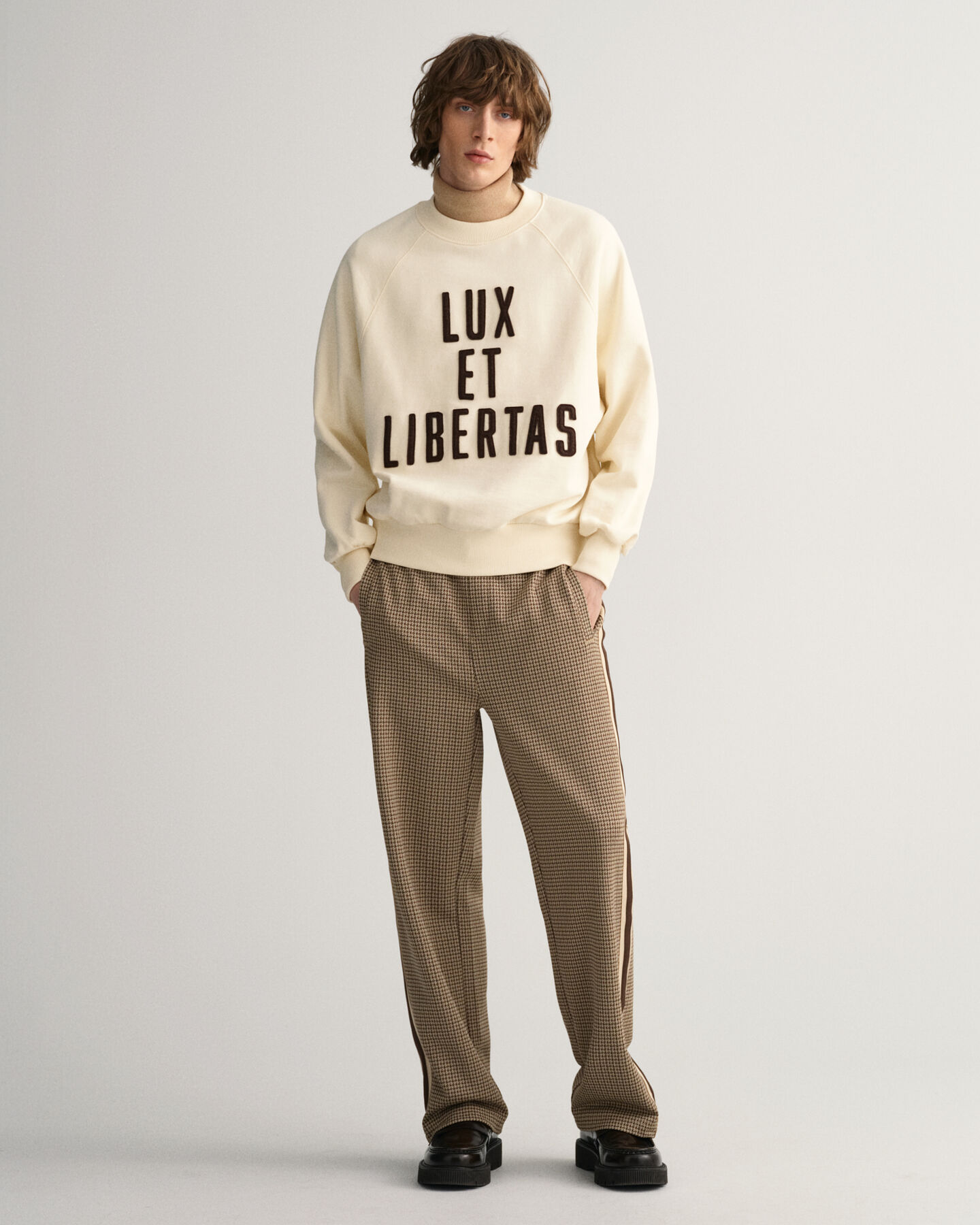 Luxe crew neck sweatshirt