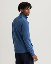 Cardigan i superfin lammull med dragkedja