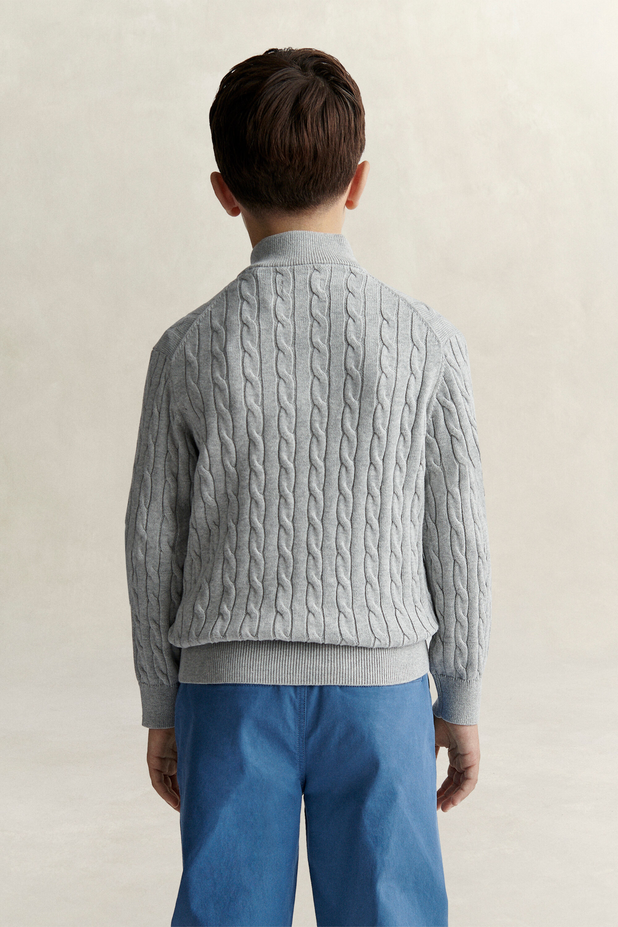 Teen Boys tröja med half-zip och sköldemblem