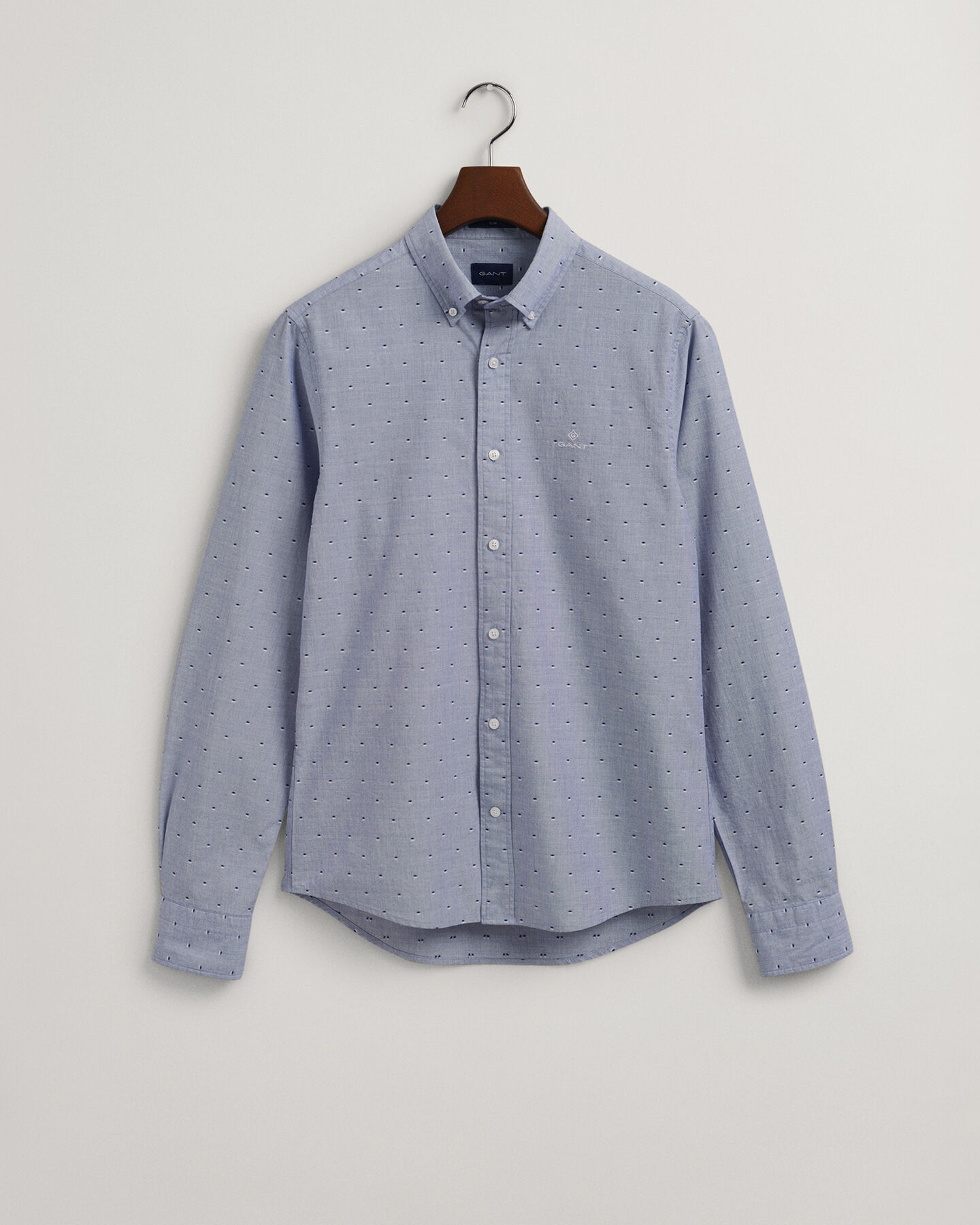 Slim fit prickig dobbyskjorta