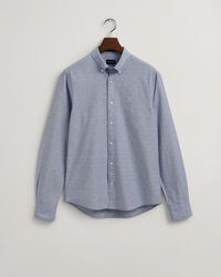 Slim fit prickig dobbyskjorta