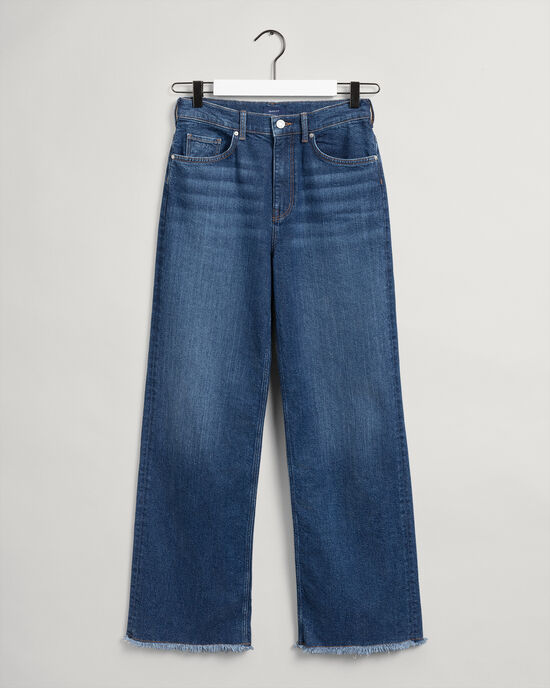 Teen Girls jeans med hög midja och raka ben