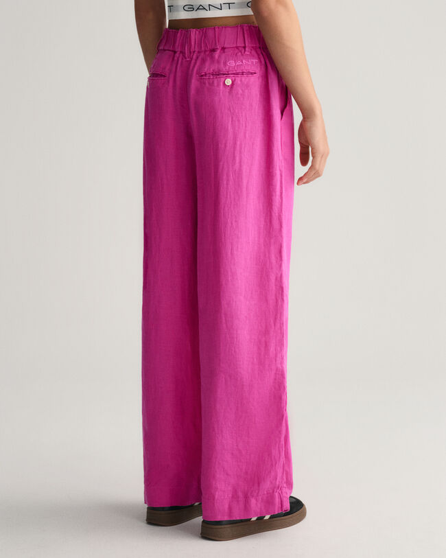 Teen Girls linnebyxor med vida ben och veck