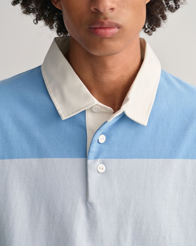 Retro bredrandig kort&auml;rmad Rugger