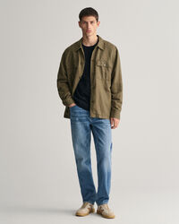 Textured Cotton Crew Neck Sweater