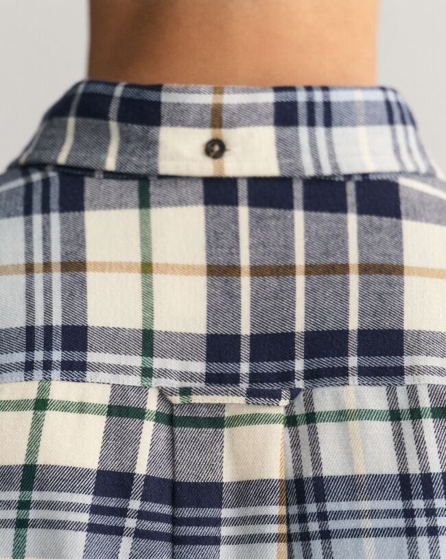 Regular fit skotskrutig flanellskjorta