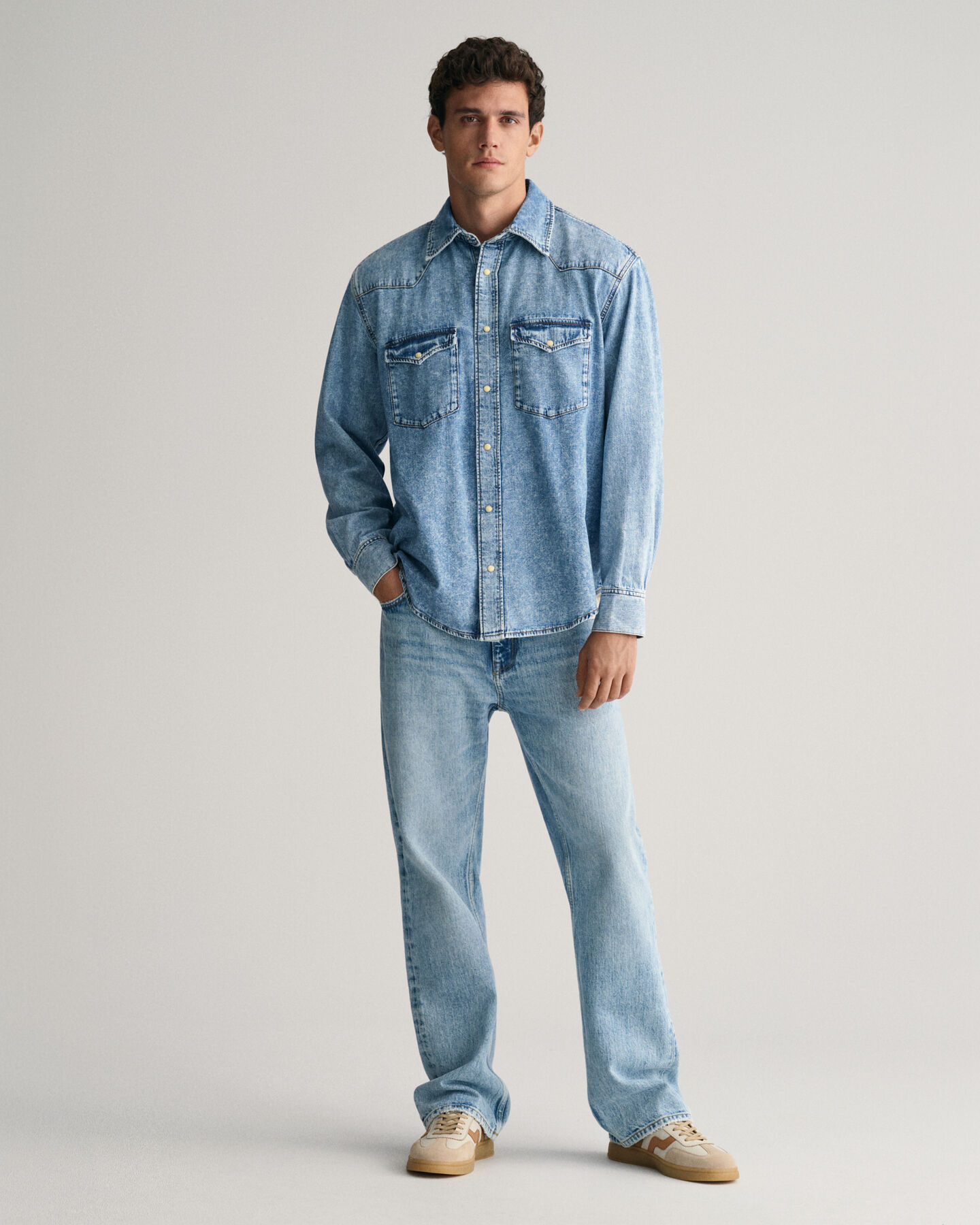 Relaxed fit denimskjorta