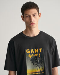 T-shirt med tv&auml;ttat tryck