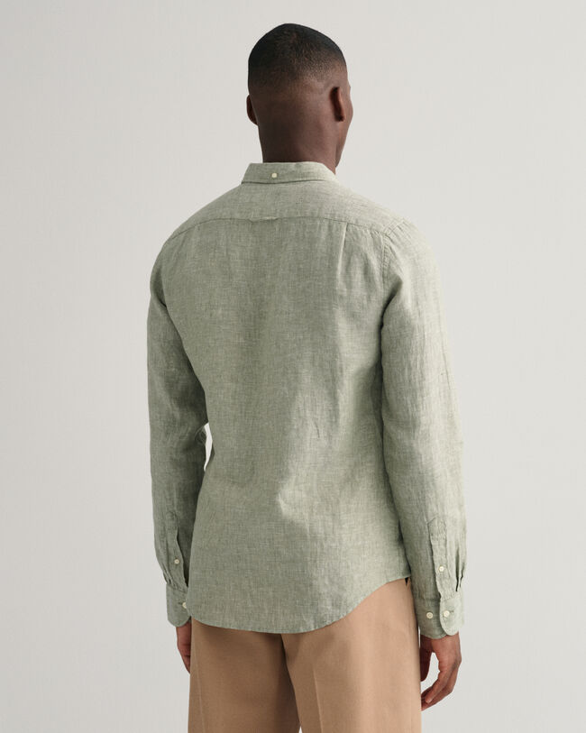 Slim fit linneskjorta