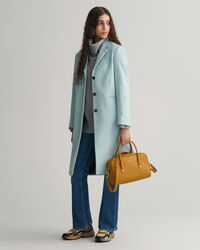 Figurnära kappa i ullblandning