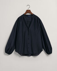 Relaxed fit blus i bomull och silke