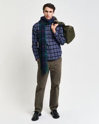 Regular fit rutig fiskbensmönstrad skjorta