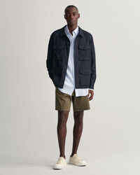 Regular fit randig linneskjorta