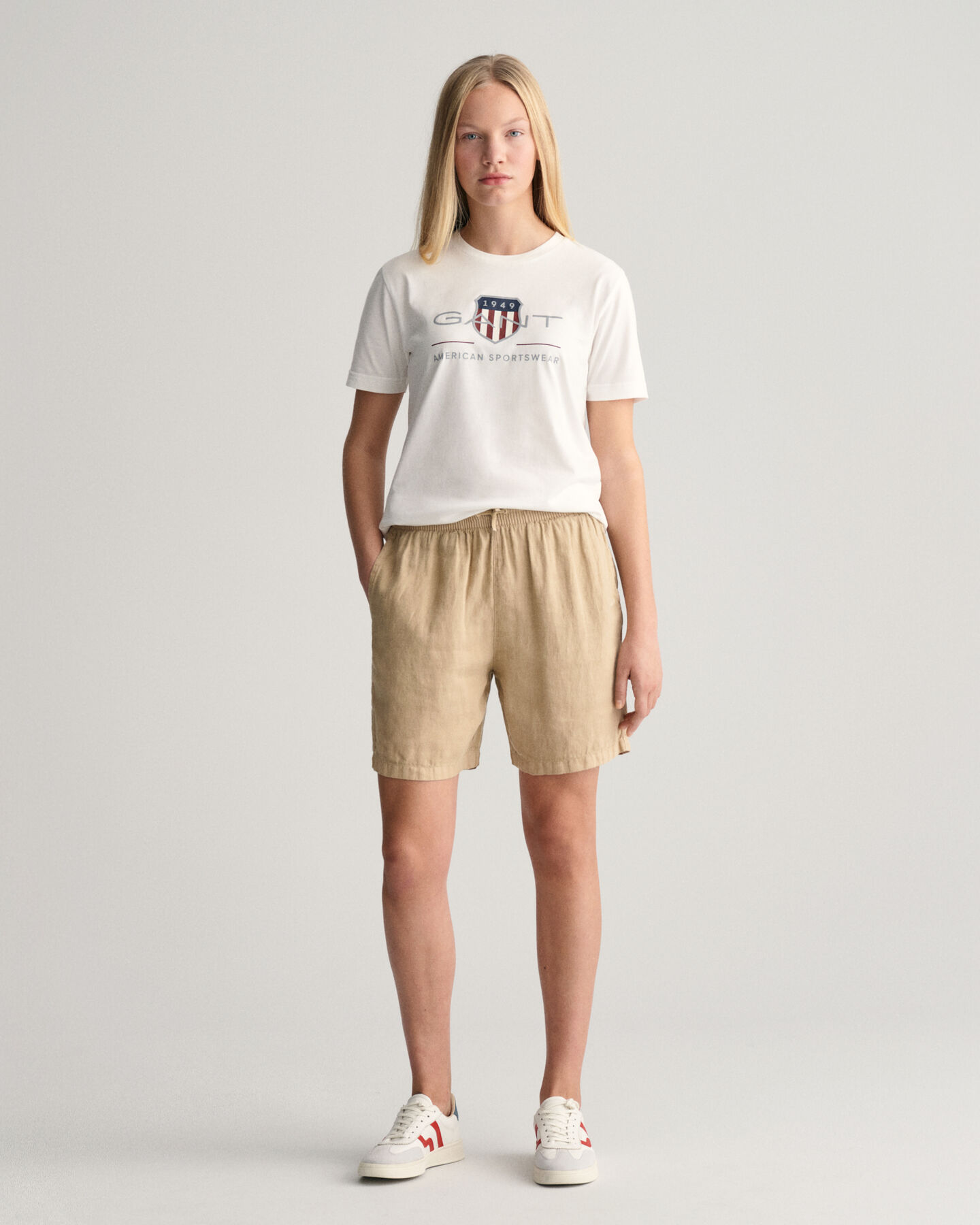 Teens linneshorts