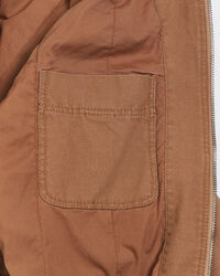 Jacka i kanvas med kapuschong