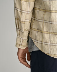 Oversized rutig skjorta med struktur