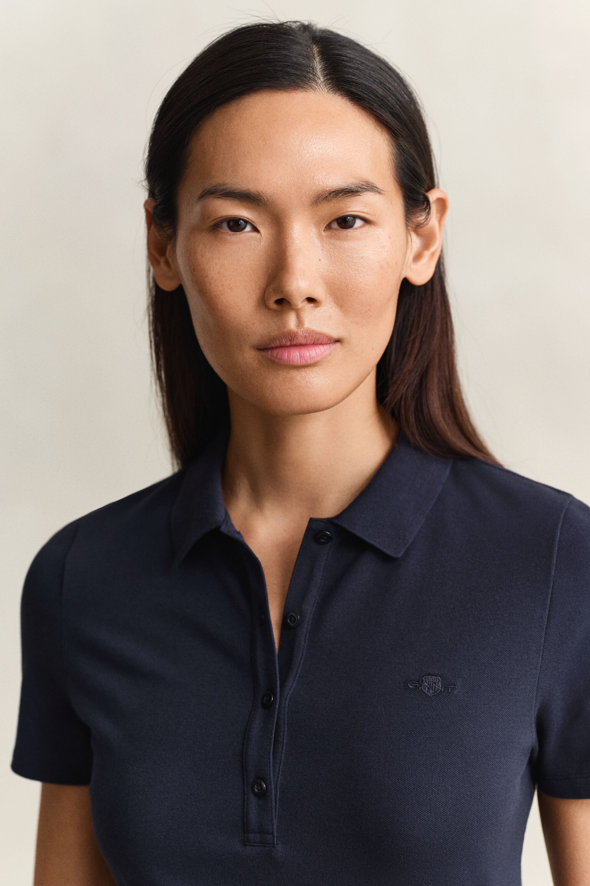 Slim fit pikétröja