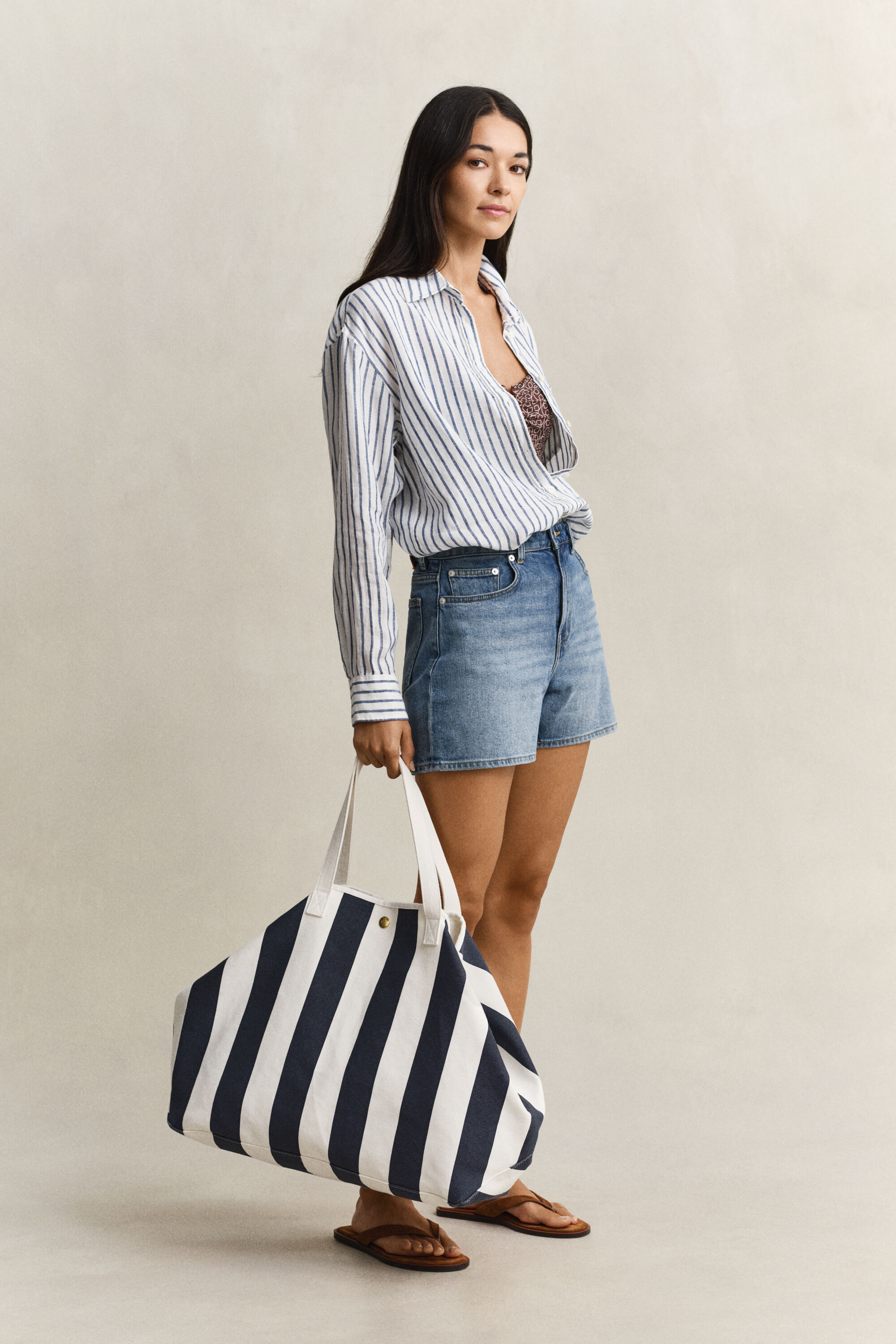 Strandväska i kanvas