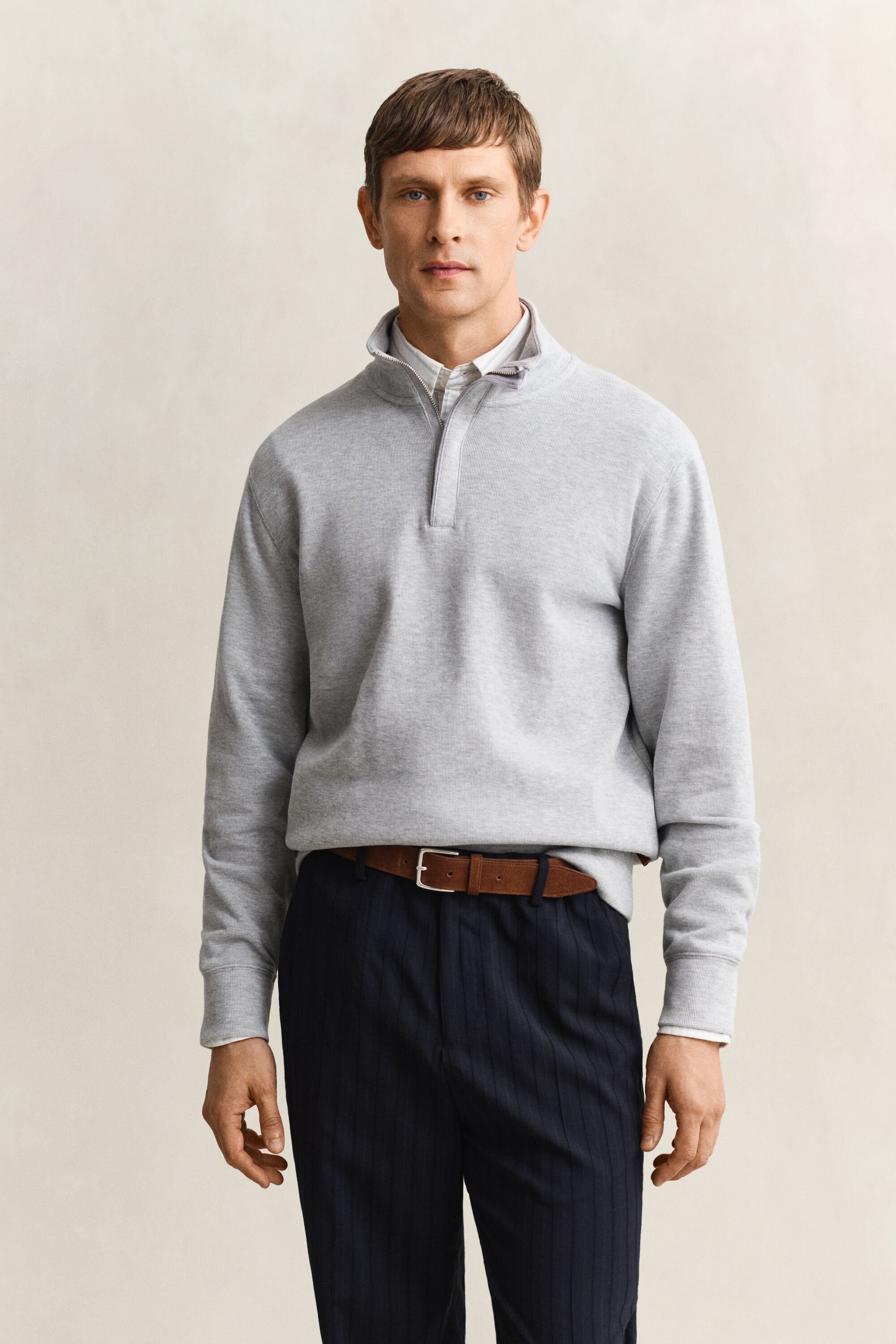 Sacker Rib sweatshirt med half-zip