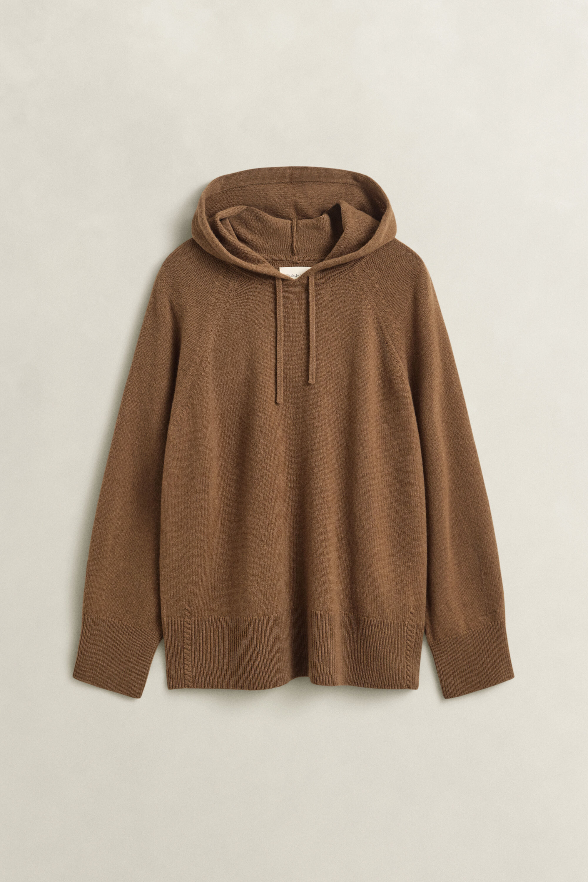 Hoodie i ull och kashmir