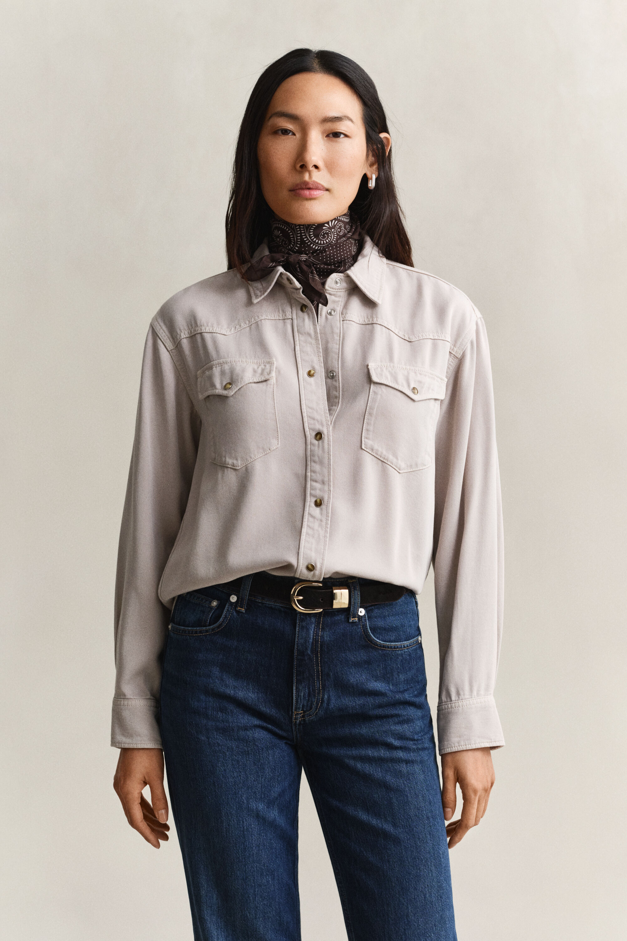 Rodeo shirt i denimtwill