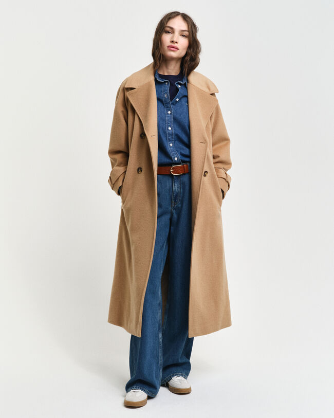 Trenchcoat i ull