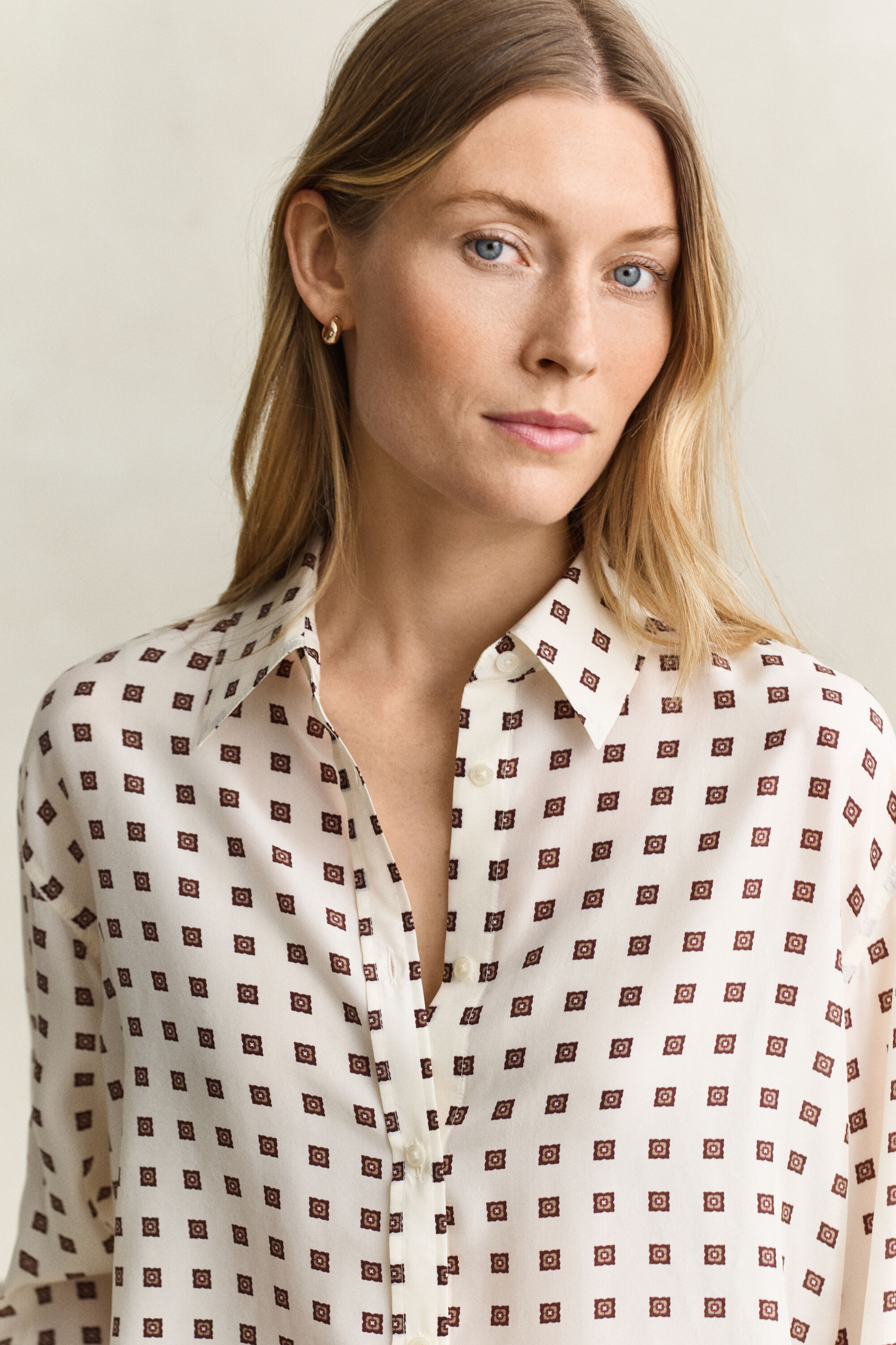 Blus i habotai-silke