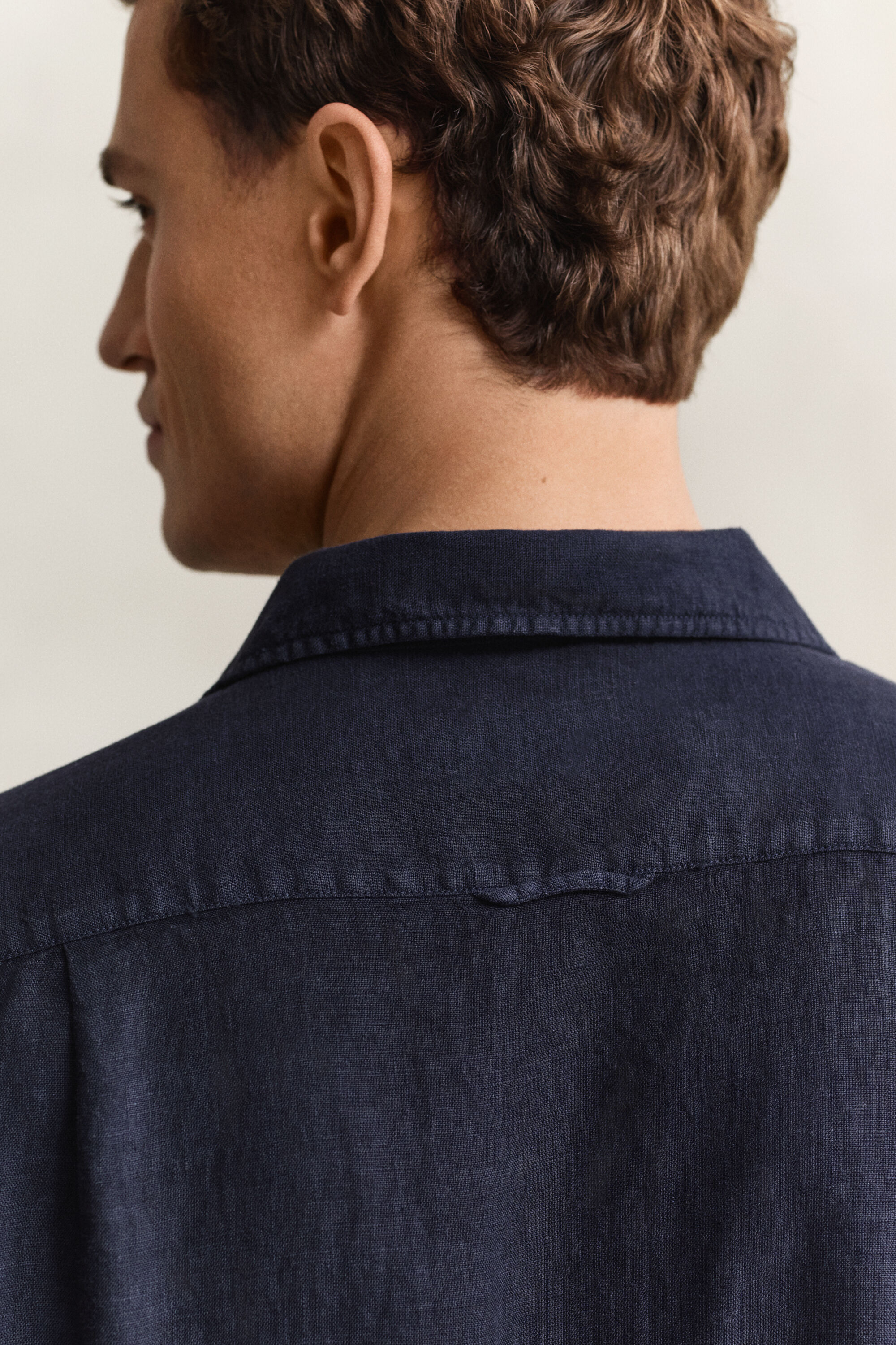 Kortärmad linneskjorta