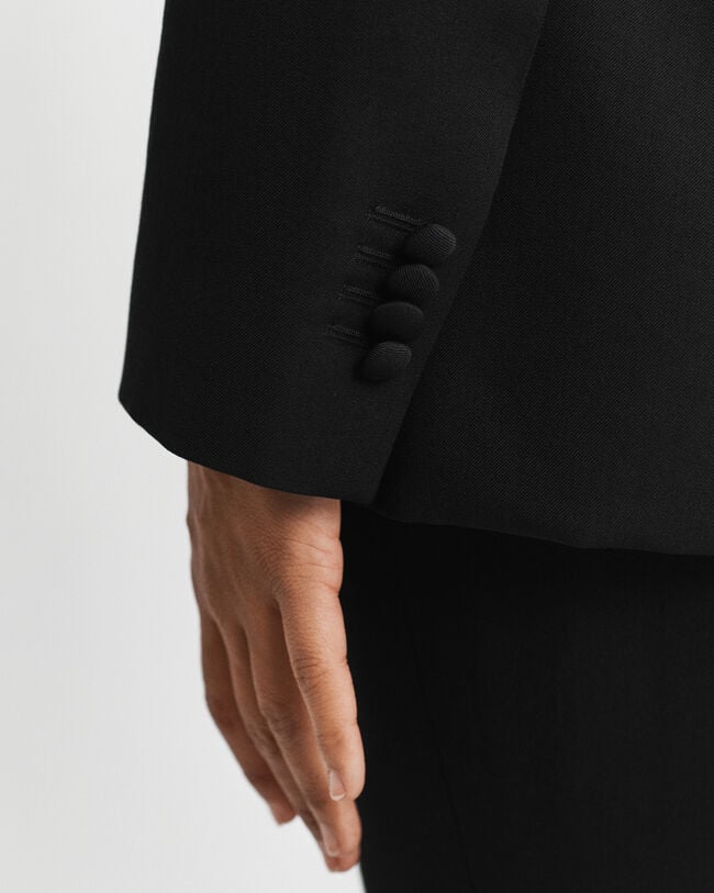 Regular fit smokingkavaj i ullblandning