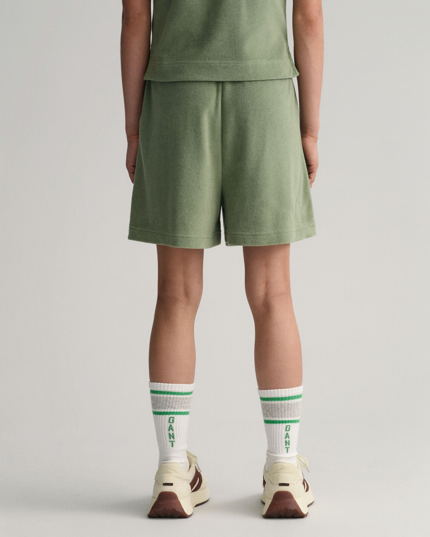 Teen Girls Terry Cloth shorts med h&ouml;g midja