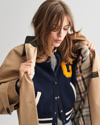 Car Coat med skinnkrage