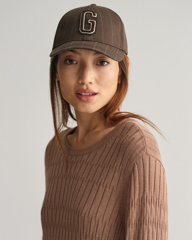 Stickad klänning med textur