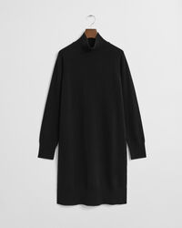 Stickad klänning i superfin lammull