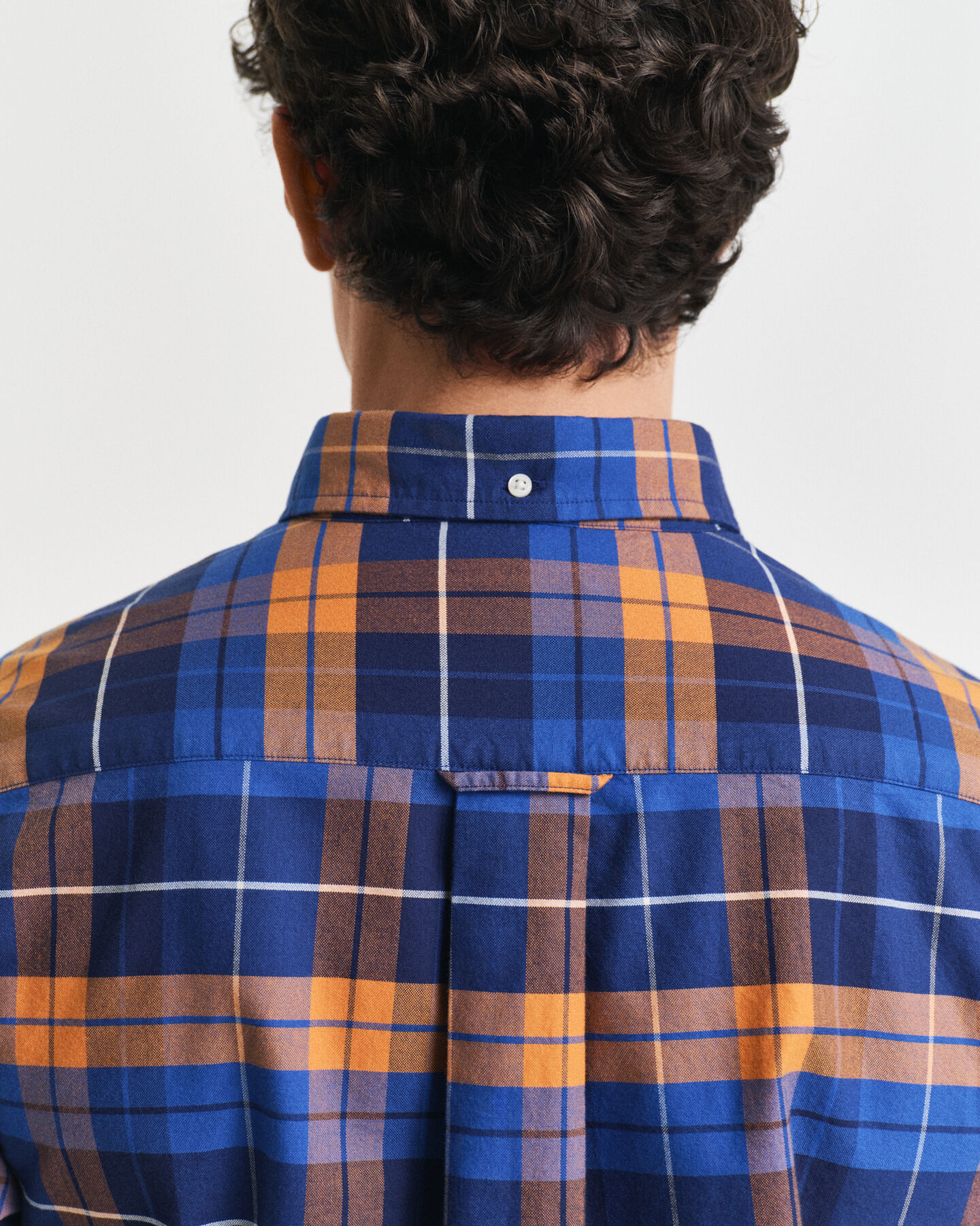 Regular fit klassisk rutig oxfordskjorta