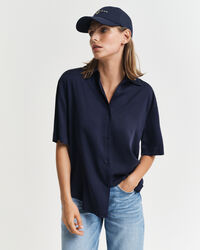 Relaxed fit kortärmad skjorta