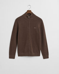 Kofta i bomullspiké med dragkedja