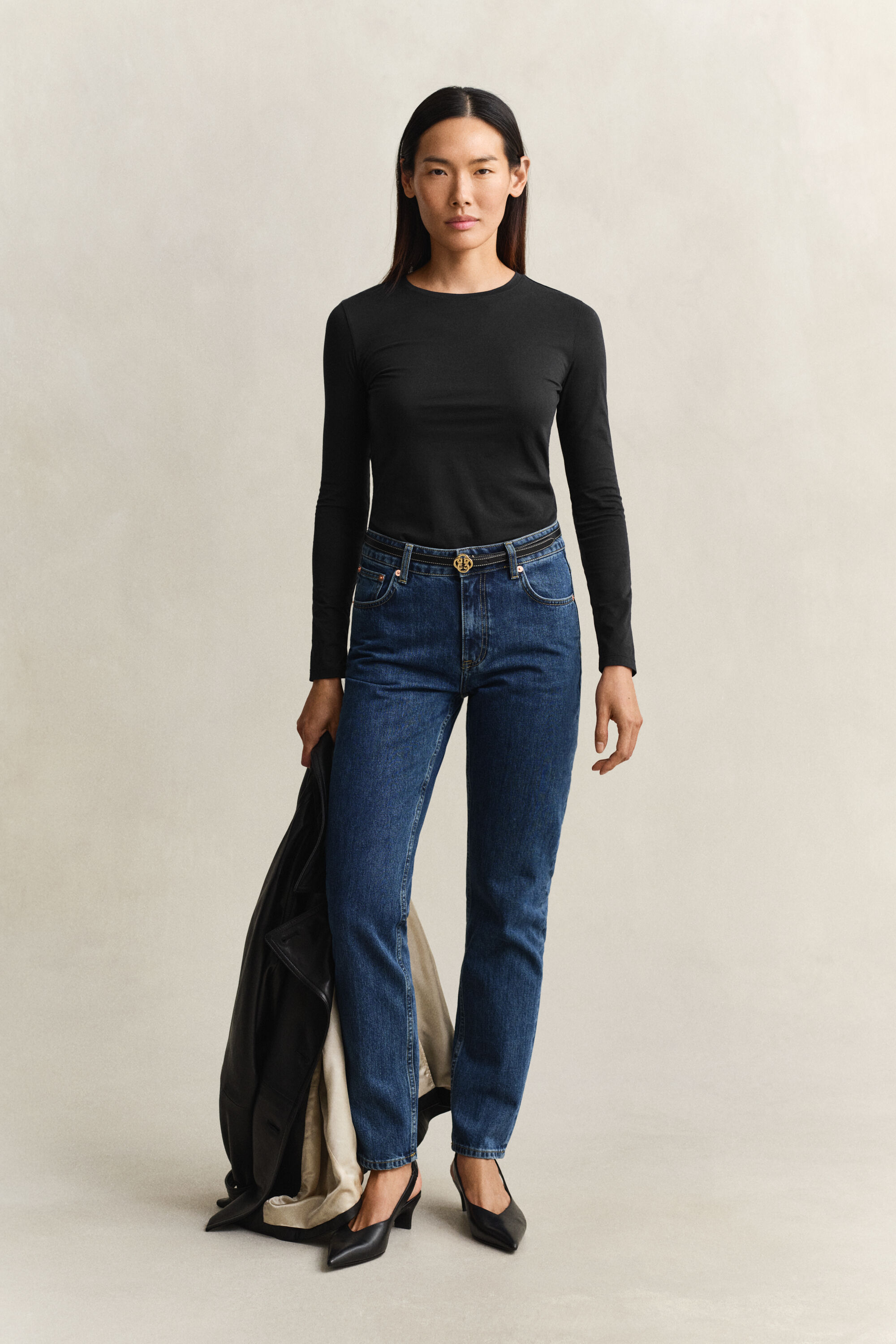 Långärmad T-shirt i bomull