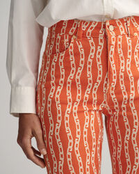 Cropped Chain Print jeans