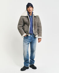 Tr&ouml;ja i extra fin lammull med halv dragkedja