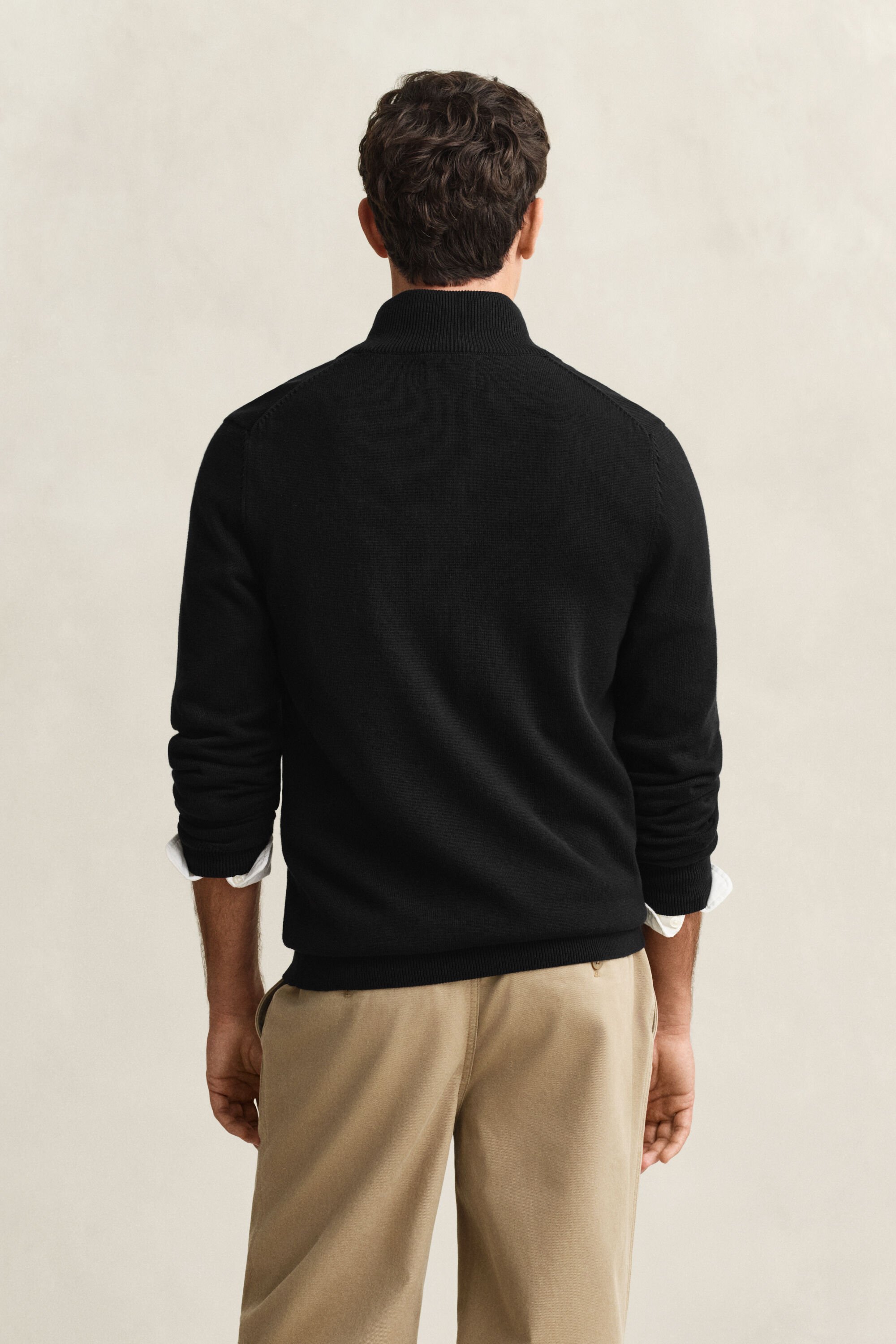 Casual Cotton kofta med dragkedja