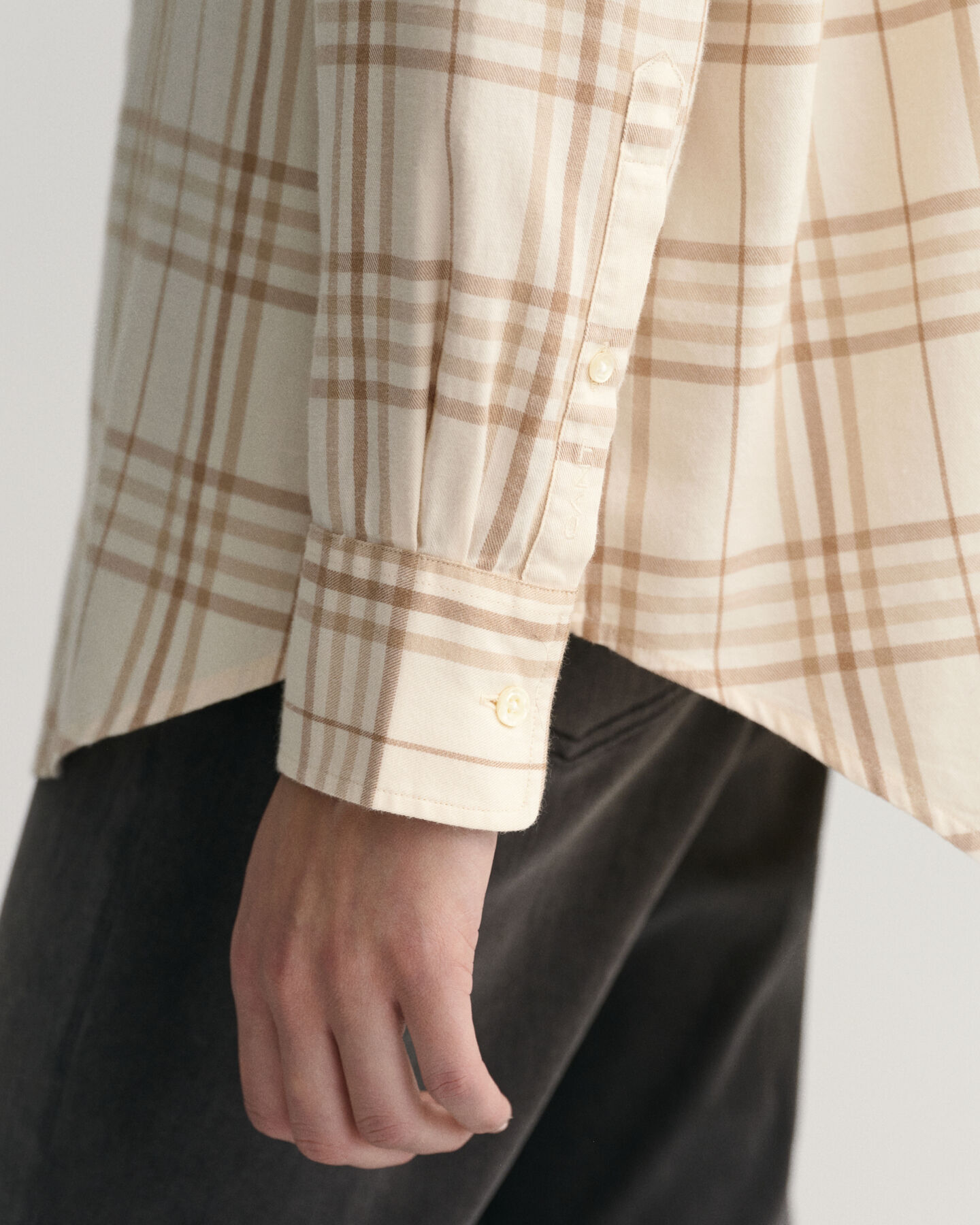 Relaxed fit rutig flanellskjorta