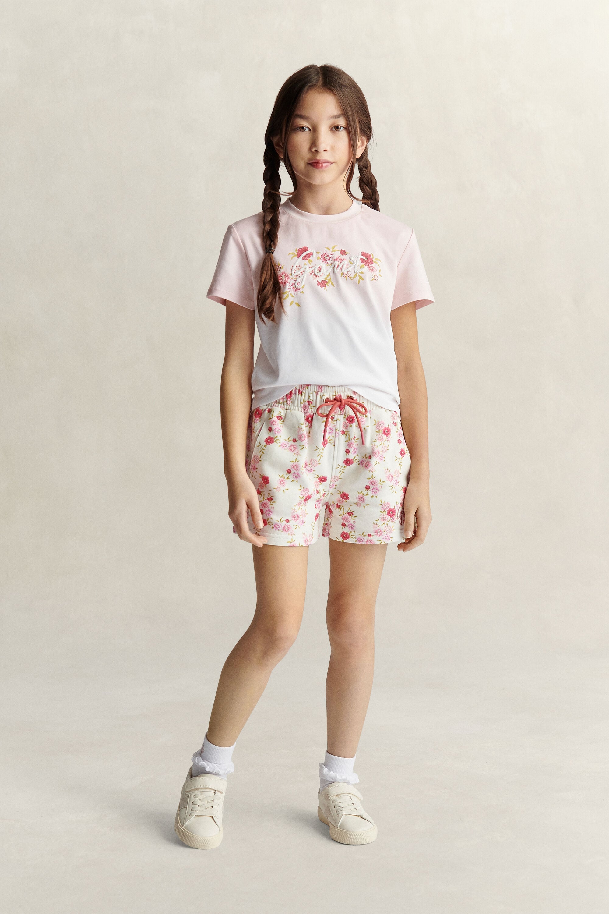 Teen Girls blommig T-shirt