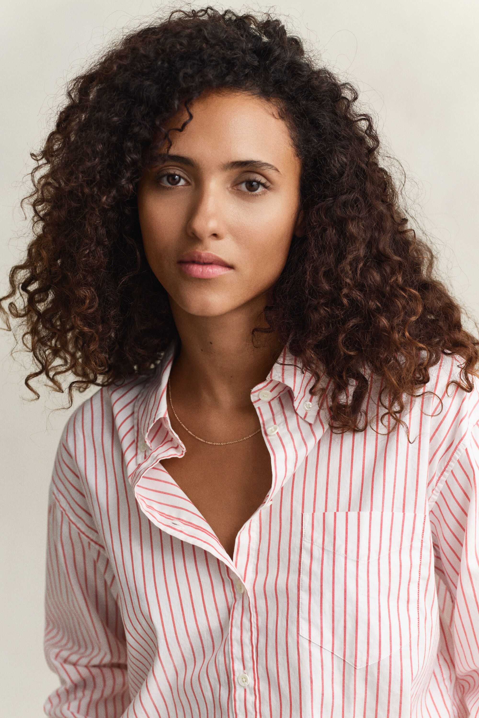 Lyxig oxfordskjorta med ränder