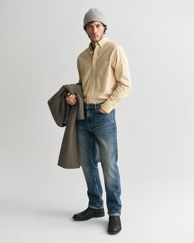 Regular fit Archive randig oxfordskjorta