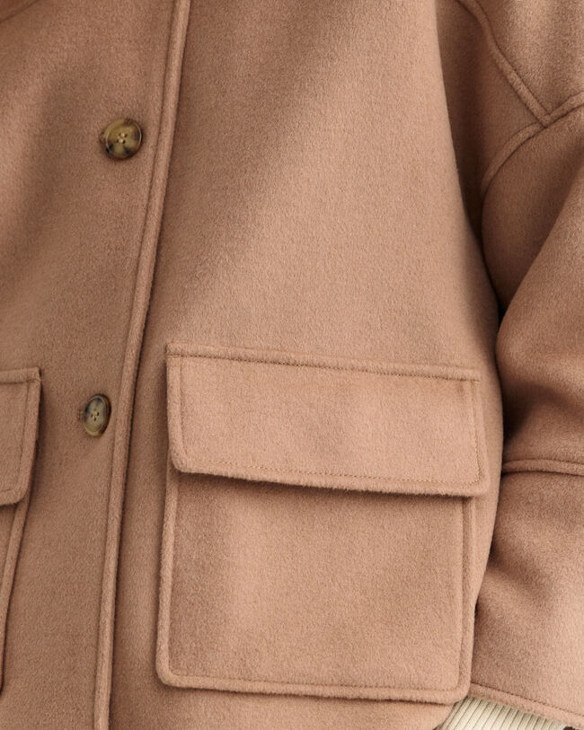 Cropped jacka i ullblandning