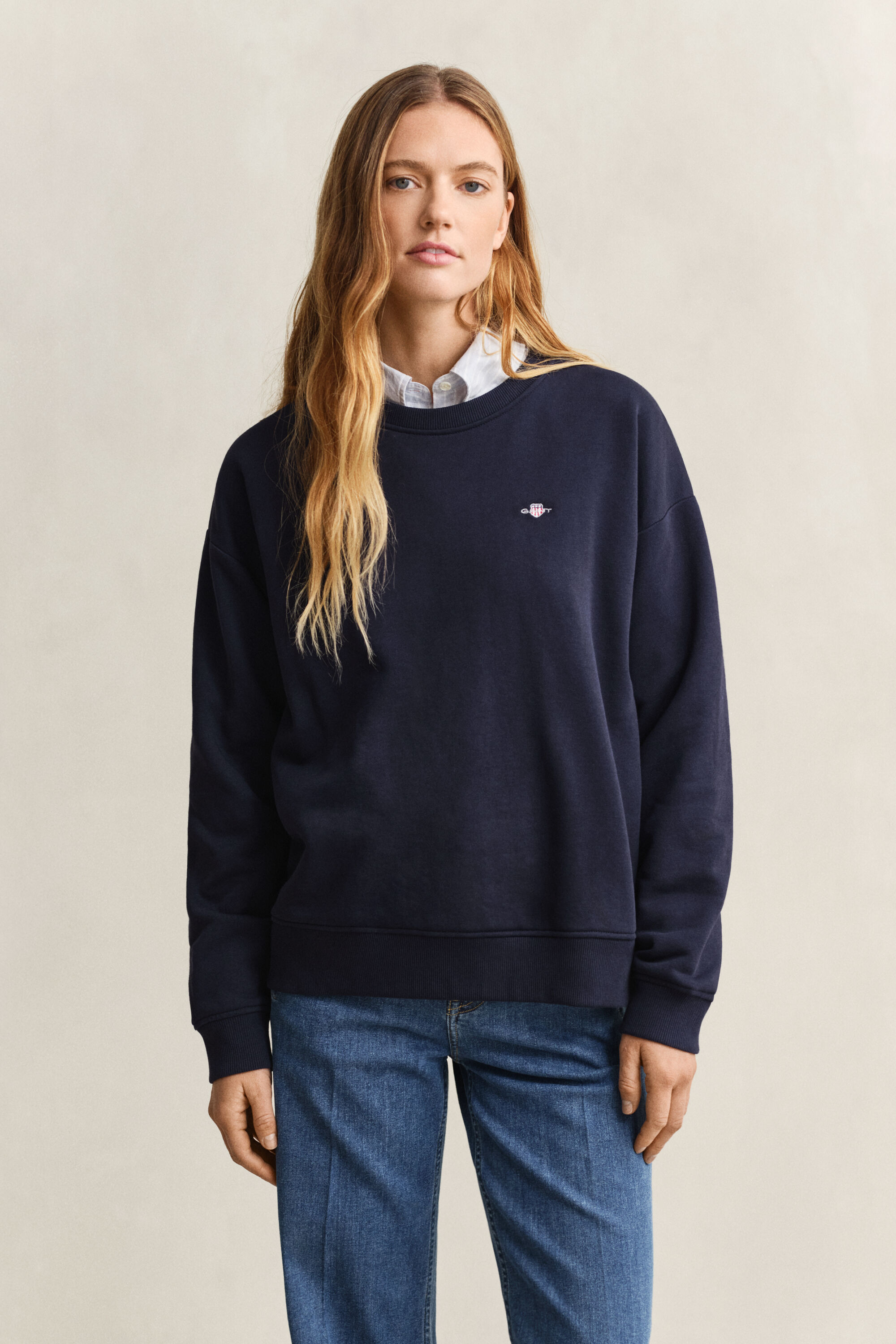 Shield sweatshirt med rund hals