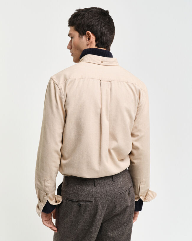 Regular fit fiskbensm&ouml;nstrad flanellskjorta