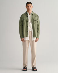 Slim fit twillchinos med veck