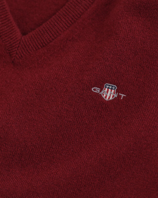 V-ringad tröja i superfin lammull