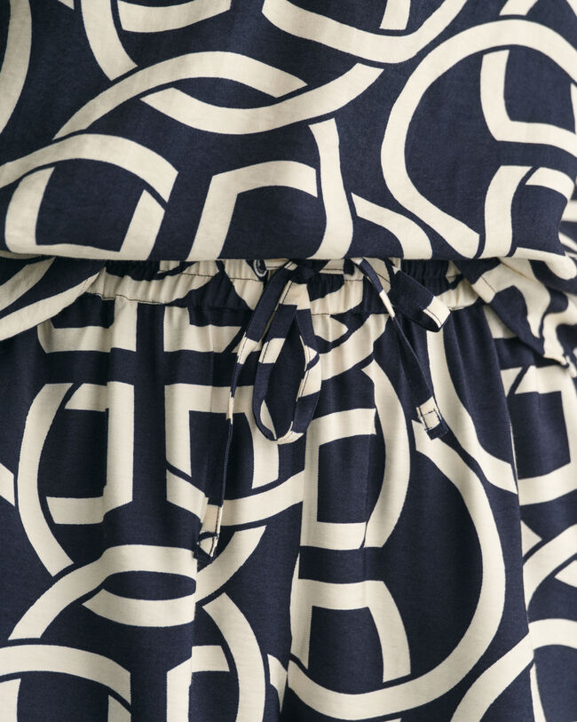 Relaxed fit dra-p&aring;-shorts med monogram